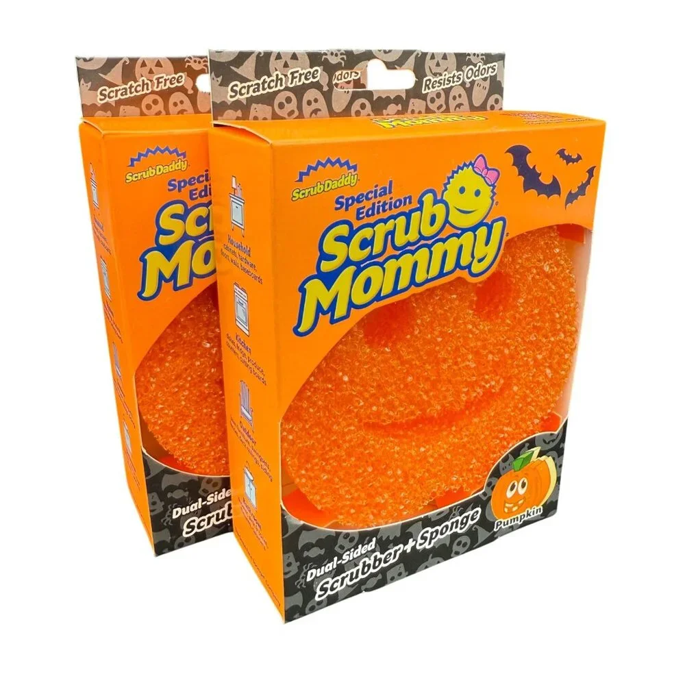 Scrub Mommy Halloween Pumpkin Dual-Sided Scrubber & Sponge 2 Pack Special Ed